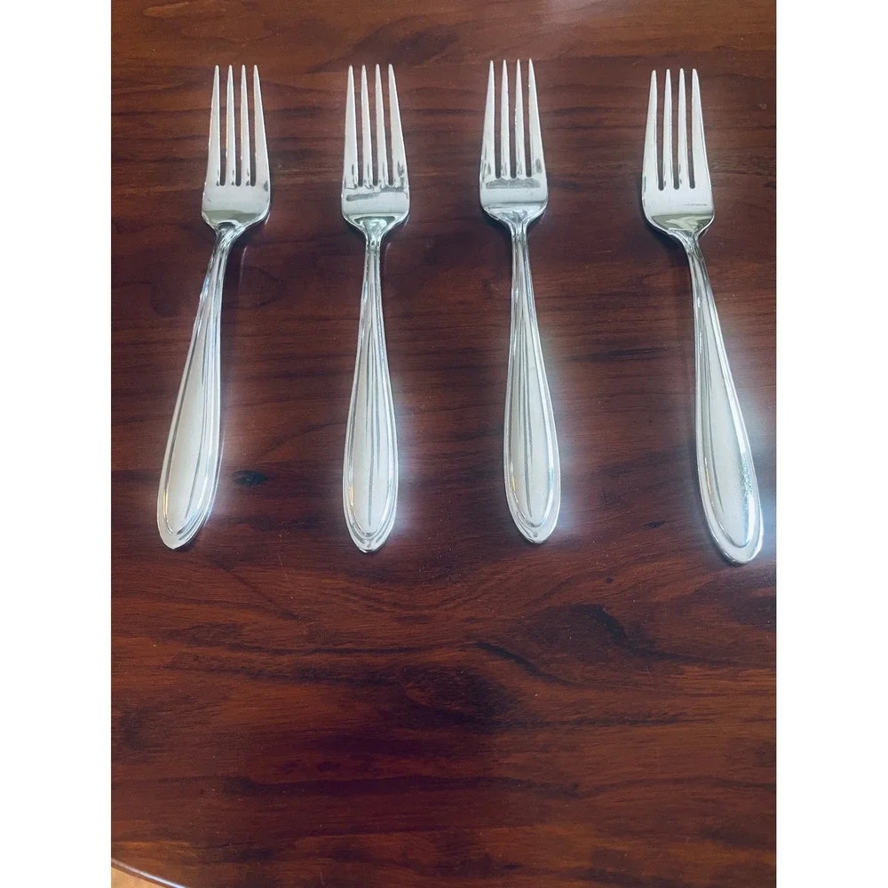 Lenox Hayden 18/10 Stainless Salad Forks Set of 4 Discontinued Flatware
